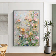 Load image into Gallery viewer, “Impasto Flower Garden” - Colorful Textured Floral Art on Canvas DKH1384