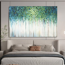 Load image into Gallery viewer, “Enchanted Forest Canopy” - Abstract Acrylic of Tree Tops, Fits Yoga Studio and Nursery DLZ206