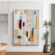 Load image into Gallery viewer, Colorful Geometric Collage Acrylic Art - Suited for Creative Studio & Playful Kids’ Room LargeART0659