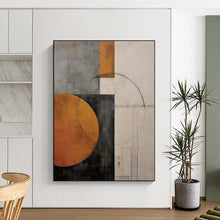 Load image into Gallery viewer, Grand Hand - painted Geometric Abstract Composition Acrylic Art for Modern - Chic Offices LargeART0246
