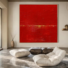 Load image into Gallery viewer, Bold Red Minimalist Art, Ideal for Modern Living Room Accent & Dramatic Entryway LargeART1089