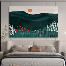 Load image into Gallery viewer, Minimalist Mountain Sunset Abstract Painting for Modern Bedroom & Nature - Inspired Office DKH224
