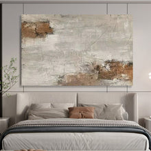Load image into Gallery viewer, Hand - Painted Gray - White Textured Abstract Acrylic Art for Minimalist Entryway Decoration LargeART1626