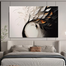 Load image into Gallery viewer, Textured Floral Abstract Painting on Canvas - “Gilded Leaves” DKH748