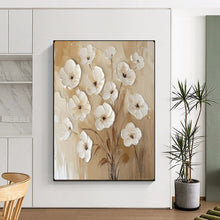 Load image into Gallery viewer, Abstract Painting 3D Textured White Flower Art for Hallway & Nursery Decor LargeART2155