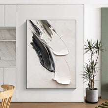 Load image into Gallery viewer, “Grey and White Impasto Strokes” - Textured Minimalist Art on Canvas DKH1669
