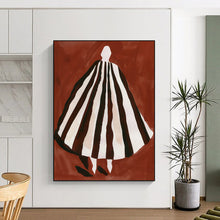 Load image into Gallery viewer, Red - Black - White Abstract Mysterious Art, Suited for Dramatic Entryway & Artistic Gallery Wall LargeART2051