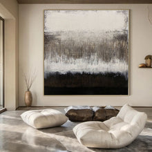 Load image into Gallery viewer, Monochrome Abstract Drip Abstract Canvas Painting, Great for Industrial Loft & Dramatic Dining Room LargeART1137
