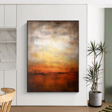 Load image into Gallery viewer, Enormous Sunset Glow Abstract Acrylic for Cozy Dining Room LargeART0287