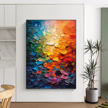 Load image into Gallery viewer, “Colorful Palette Knife Abstract” - Vibrant Abstract Art on Canvas DKH1555