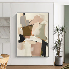 Load image into Gallery viewer, Large Repeated Soft Shape Collage - Ideal for Minimalist Living Room & Serene Spa LargeART0762