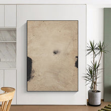 Load image into Gallery viewer, “Ethereal Beige and Black” - Monochromatic Abstract Art on Canvas DKH1421