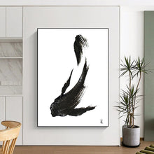 Load image into Gallery viewer, Ink Fish Silhouette – Black Ink Wash Fish Form DTP181