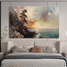 Load image into Gallery viewer, Textured Seaside Cliff Abstract Painting DKH463
