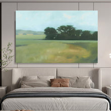 Load image into Gallery viewer, Subtle Green Field Landscape Abstract Painting On Canvas DKH426