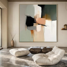 Load image into Gallery viewer, Neutral Tones Abstract Art for Scandinavian - style Kitchen & Minimalist Art Gallery LargeART0943