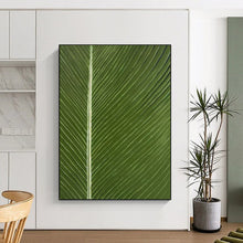 Load image into Gallery viewer, Realistic Green Leaf Abstract, Perfect for Botanical - Themed Bathroom & Fresh Kitchen LargeART1977