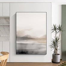 Load image into Gallery viewer, Brown - Gray Abstract Watercolor Landscape, Ideal for Earth - Toned Living Room & Thoughtful Study LargeART2060