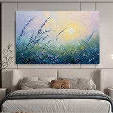 Load image into Gallery viewer, Impressionistic Meadow Painting on Canvas - “Serene Sunset Grassland” DKH762