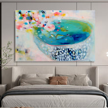Load image into Gallery viewer, Colorful Floral - Inspired Abstract Art for Cozy Living Room & Feminine Café DKH062