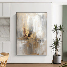 Load image into Gallery viewer, Golden Cityscape Reflection Acrylic Art - Great for Glamorous Penthouse Living Room & Art Deco Bar LargeART0570