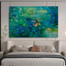 Load image into Gallery viewer, Green - Toned Abstract Landscape Art for Nature - Lovers’ Study & Eco - Friendly Café DKH037