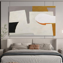 Load image into Gallery viewer, Monochromatic Abstract Painting on Canvas: Subtle - Shaped Abstraction DKH577