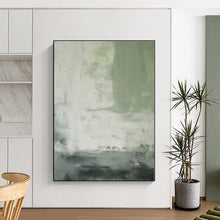Load image into Gallery viewer, Oversized Green - Gray Abstract Textural Art for Nature - Themed Living Room & Calm Office LargeART0523
