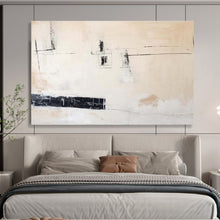 Load image into Gallery viewer, Minimalist Black - and - Beige Abstract Painting for Industrial Loft & Contemporary Gallery DKH096