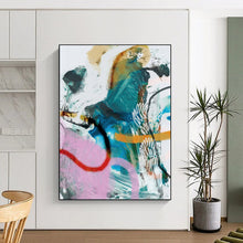 Load image into Gallery viewer, Colorful Chaos Collage – Abstract Mixed - Media with Vibrant Marks DTP229
