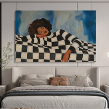 Load image into Gallery viewer, Restful Woman Abstract Painting for Chic Bedroom & Self - Care Corner DKH225