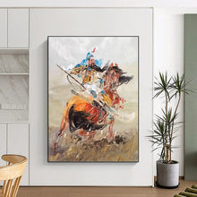 Load image into Gallery viewer, “Guan Yu on Horseback” - Chinese Mythology Art on Canvas DKH1590