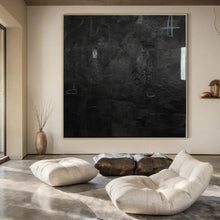 Load image into Gallery viewer, Dark Textured Abstract Painting, Suited for Moody Lounge & Contemporary Art Space LargeART1416