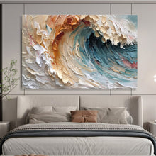 Load image into Gallery viewer, Colorful Wave Textured Abstract Painting on Canvas - “Ocean Energy” DKH676