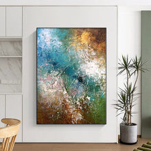 Load image into Gallery viewer, Immense Geometric Abstract Wall Art - Hand-Painted Resin for Tech Startup Offices