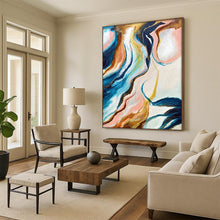 Load image into Gallery viewer, Custom Extra Large Abstract Mural - Hand-Painted Acrylic for Restaurant Interiors
