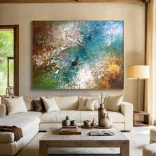 Load image into Gallery viewer, Immense Geometric Abstract Wall Art - Hand-Painted Resin for Tech Startup Offices