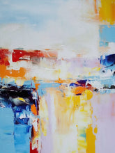 Load image into Gallery viewer, Blue White Yellow Abstract Painting Textured Canvas Painting Large Canvas Art For Living Room