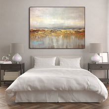 Load image into Gallery viewer, Grey Gold Textured Canvas Painting Minimalist Art For Living Room Extra Large Wall Art