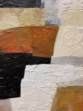 Load image into Gallery viewer, Black And White Yellow Minimalist Art For Living Room Extra Large Wall Art Abstract Painting Brown Painting