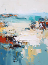 Load image into Gallery viewer, Blue White Red Palette Knife Abstract Painting Extra Large Wall Art For Living Room Bedroom Big Canvas Art