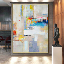 Load image into Gallery viewer, Custom Extra Large Abstract Mural - Hand-Painted Acrylic for Restaurant Interiors