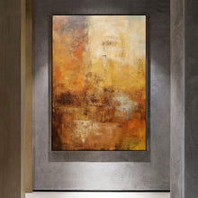 Load image into Gallery viewer, Gold Abstract Painting Textured Canvas Wall Art Painting Minimalist Art For Living Room Bedroom Office