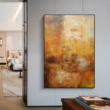 Load image into Gallery viewer, Gold Abstract Painting Textured Canvas Wall Art Painting Minimalist Art For Living Room Bedroom Office