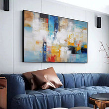 Load image into Gallery viewer, Blue White Red Textured Canvas Painting Extra Large Wall Art For Living Room Office Bedroom Modern Art