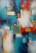 Load image into Gallery viewer, Blue White Red Textured Canvas Painting Extra Large Wall Art For Living Room Office Bedroom BP009