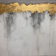 Load image into Gallery viewer, Grey Gold Textured Canvas Painting Extra Large Wall Art For Living Room Office Bedroom GP524
