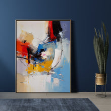 Load image into Gallery viewer, Blue White Red Palette Knife Abstract Painting Textured painting Extra Large Wall Art For Living Room Bedroom Big Modern Canvas Art