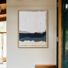Load image into Gallery viewer, Grey Beige Navy Painting on Canvas, Large Textured Acrylic Room Decor Gp083