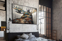 Load image into Gallery viewer, Abstract Animal Painting Moose Wall Art For Living Room Sp004